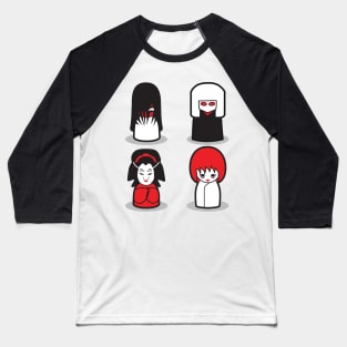 Kokeshi horror dolls Baseball T-Shirt